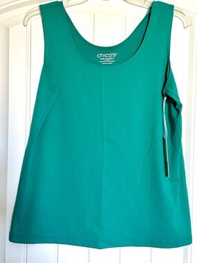Chico's Teal Scoop-Neck Tank